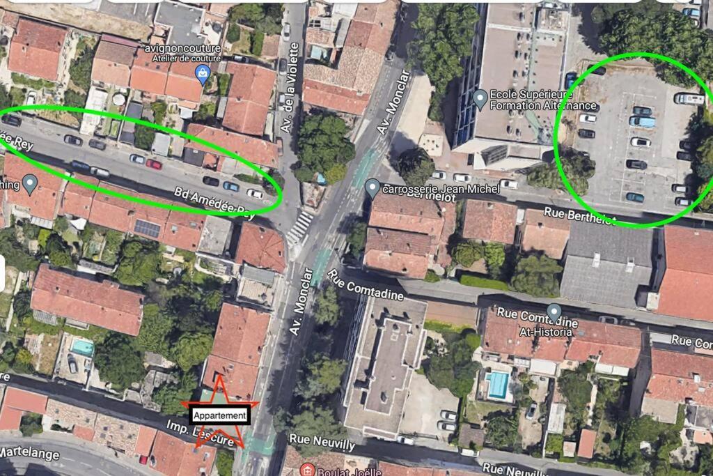 The Rooftop - Ac Clim - Wi-Fi - Parking Gratuit Dans La Rue Avignon Ngoại thất bức ảnh